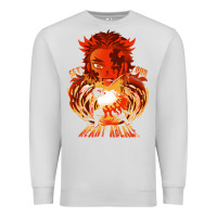 Dove Grey set your heart ablaze Premium Sweatshirt - linhVisuals