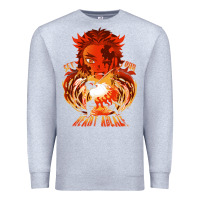 Heather Grey set your heart ablaze Premium Sweatshirt - linhVisuals