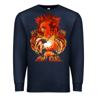 Navy set your heart ablaze Premium Sweatshirt - linhVisuals