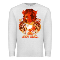 Oatmeal Heather set your heart ablaze Premium Sweatshirt - linhVisuals