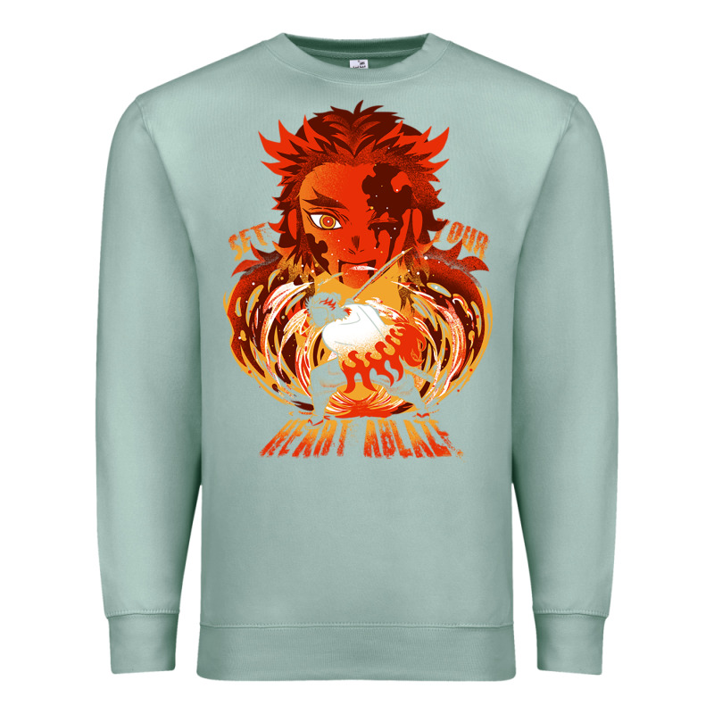 Set Your Heart Ablaze Premium Sweatshirt by linhVisuals | Teevron