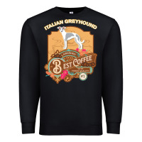 Black mom t  shirt italian greyhound best coffee   dog owner coffee lover gi Premium Sweatshirt - linhVisuals
