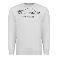 Dove Grey Funny Animal Sloth SLOPHISTICATED Premium Sweatshirt - linhVisuals