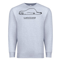Heather Grey Funny Animal Sloth SLOPHISTICATED Premium Sweatshirt - linhVisuals
