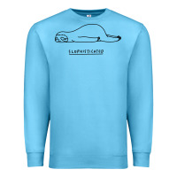 Ocean Blue Funny Animal Sloth SLOPHISTICATED Premium Sweatshirt - linhVisuals