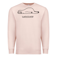 Pale Pink Funny Animal Sloth SLOPHISTICATED Premium Sweatshirt - linhVisuals