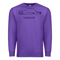 Purple Funny Animal Sloth SLOPHISTICATED Premium Sweatshirt - linhVisuals