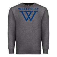 Charcoal Heather Wellesley College Premium Sweatshirt - linhVisuals
