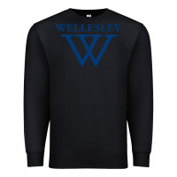 Black Wellesley College Premium Sweatshirt - linhVisuals