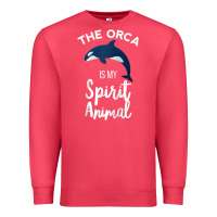 Cardinal orca spirit animal killer whale ocean sea marine funny water raglan ba Premium Sweatshirt - linhVisuals