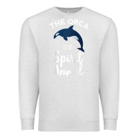 Oatmeal Heather orca spirit animal killer whale ocean sea marine funny water raglan ba Premium Sweatshirt - linhVisuals