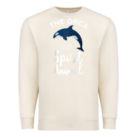 Sandshell orca spirit animal killer whale ocean sea marine funny water raglan ba Premium Sweatshirt - linhVisuals