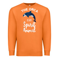 Carrot orca spirit animal killer whale ocean sea marine funny water raglan ba Premium Sweatshirt - linhVisuals