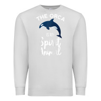 Dove Grey orca spirit animal killer whale ocean sea marine funny water raglan ba Premium Sweatshirt - linhVisuals