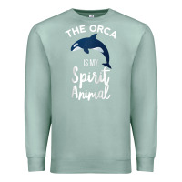 Seafoam orca spirit animal killer whale ocean sea marine funny water raglan ba Premium Sweatshirt - linhVisuals