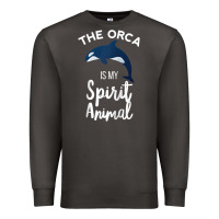 Smoke orca spirit animal killer whale ocean sea marine funny water raglan ba Premium Sweatshirt - linhVisuals