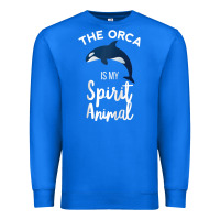 True Royal orca spirit animal killer whale ocean sea marine funny water raglan ba Premium Sweatshirt - linhVisuals