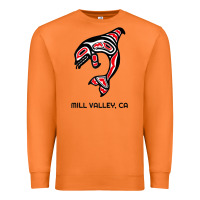 Mill Valley, California Native American Orca Killer Whale Raglan Baseb Premium Sweatshirt | Teevron