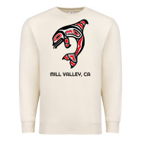 Sandshell mill valley, california native american orca killer whale raglan baseb Premium Sweatshirt - linhVisuals