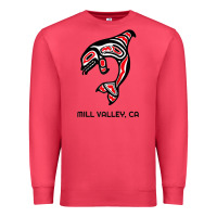 Cardinal mill valley, california native american orca killer whale raglan baseb Premium Sweatshirt - linhVisuals