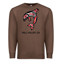 Chestnut mill valley, california native american orca killer whale raglan baseb Premium Sweatshirt - linhVisuals