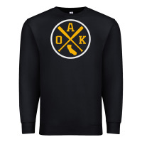 Black retro oakland baseball emblem vintage oak premium Premium Sweatshirt - linhVisuals