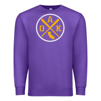 Purple retro oakland baseball emblem vintage oak premium Premium Sweatshirt - linhVisuals