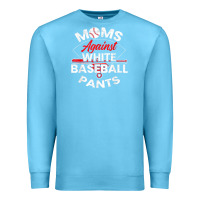 Ocean Blue moms against white baseball pants sport lover mothers day Premium Sweatshirt - linhVisuals