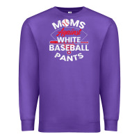Purple moms against white baseball pants sport lover mothers day Premium Sweatshirt - linhVisuals