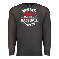 Smoke moms against white baseball pants sport lover mothers day Premium Sweatshirt - linhVisuals