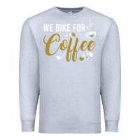 Heather Grey we bike for coffee t shirt Premium Sweatshirt - linhVisuals
