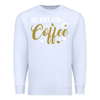 White we bike for coffee t shirt Premium Sweatshirt - linhVisuals