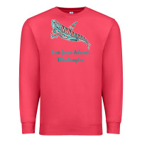 Cardinal san juan islands upward orca killer whale native american raglan baseb Premium Sweatshirt - linhVisuals