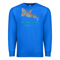 True Royal san juan islands upward orca killer whale native american raglan baseb Premium Sweatshirt - linhVisuals