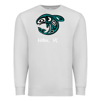 Dove Grey sitka alaska native american tribal orca killer whale raglan baseball Premium Sweatshirt - linhVisuals