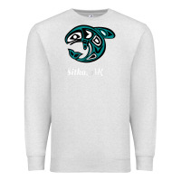 Oatmeal Heather sitka alaska native american tribal orca killer whale raglan baseball Premium Sweatshirt - linhVisuals