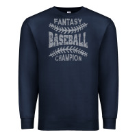 Navy fantasy baseball champion distressed Premium Sweatshirt - linhVisuals