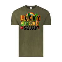 Vintage Olive lucky teacher squad Vintage Tee - FaDigitalArtStudio