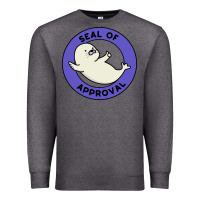 Charcoal Heather seal of approval baby art Premium Sweatshirt - linhVisuals