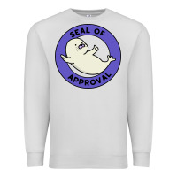 Dove Grey seal of approval baby art Premium Sweatshirt - linhVisuals