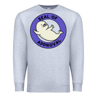 Heather Grey seal of approval baby art Premium Sweatshirt - linhVisuals