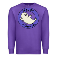 Purple seal of approval baby art Premium Sweatshirt - linhVisuals