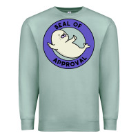 Seafoam seal of approval baby art Premium Sweatshirt - linhVisuals