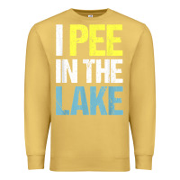 Antique Gold i pee in the lake funny summer vacation t shirt Premium Sweatshirt - linhVisuals
