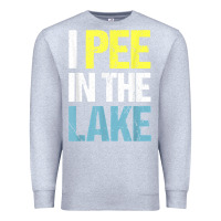 Heather Grey i pee in the lake funny summer vacation t shirt Premium Sweatshirt - linhVisuals