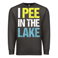 Smoke i pee in the lake funny summer vacation t shirt Premium Sweatshirt - linhVisuals