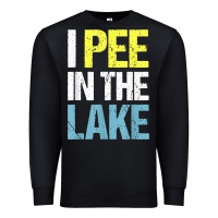 Black i pee in the lake funny summer vacation t shirt Premium Sweatshirt - linhVisuals