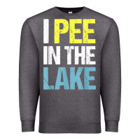 Charcoal Heather i pee in the lake funny summer vacation t shirt Premium Sweatshirt - linhVisuals