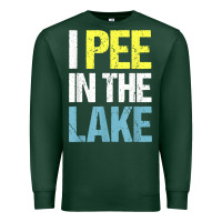 Sports Green i pee in the lake funny summer vacation t shirt Premium Sweatshirt - linhVisuals