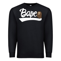 Black bape text Premium Sweatshirt - linhVisuals